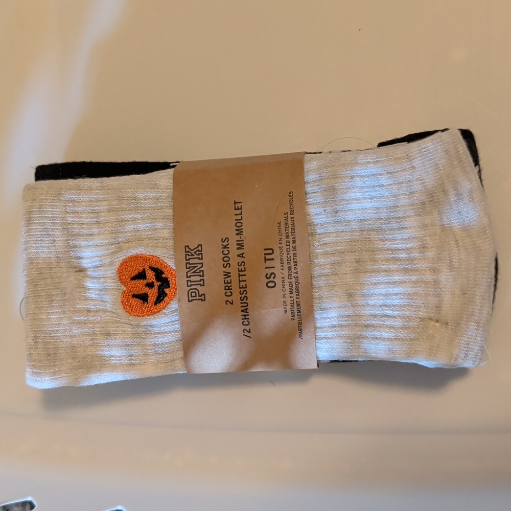 PINK Victoria's Secret Halloween Crew Socks
